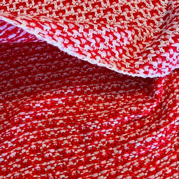 S Womens Romeo + Juliet Couture Pullover Sweater Top Long Sleeve Red White Small - Picture 7 of 9